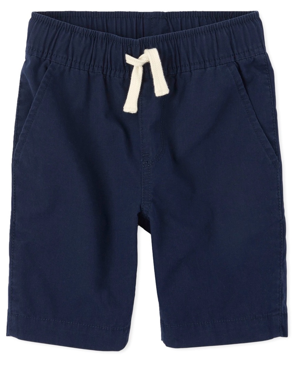 The Children's Place Navy Blue Shorts with Yellow Drawstring